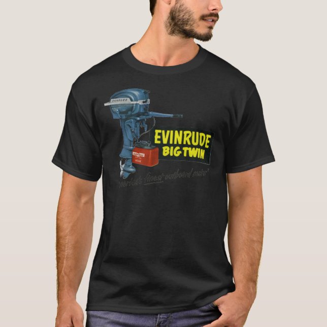 T-shirt 1950 Evinrude. Amérique meilleur moteur hors-bord  (Devant)