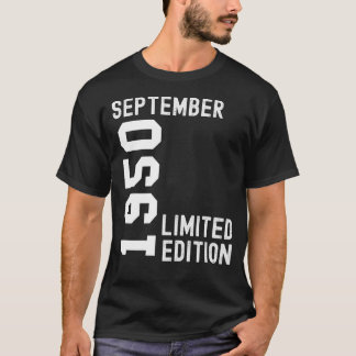 T-shirt 1950 Septembre Bonne fête d'anniversaire