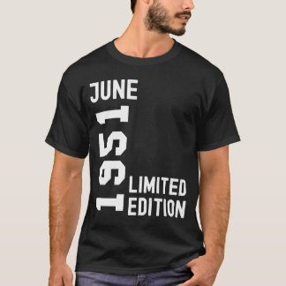 T-shirt 1951 Juin Bonne fête d'anniversaire