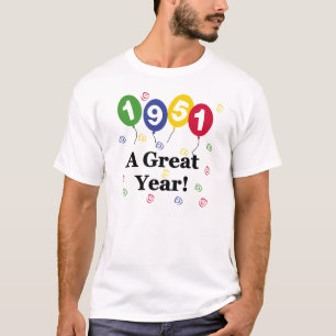 T-shirt 1951 un anniversaire de grande année