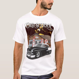 T-shirt 1955 Black & White Bel Air Old School Shirt