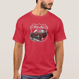 T-shirt 1955 Chevrolet Bel Air. 55 Chevy Rouge. Américain