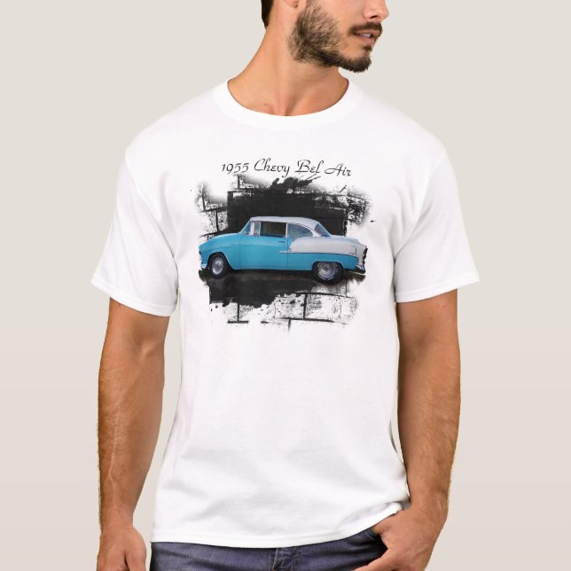 T-shirt 1955 classique de voiture d'Air de bel de (Devant)