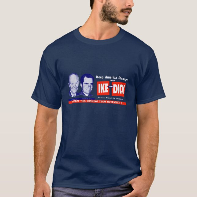 T-shirt 1956 vote Ike et Dick (Devant)