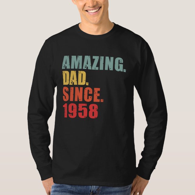 T-shirt 1958 Amazing Dad Since 1958 (Devant)