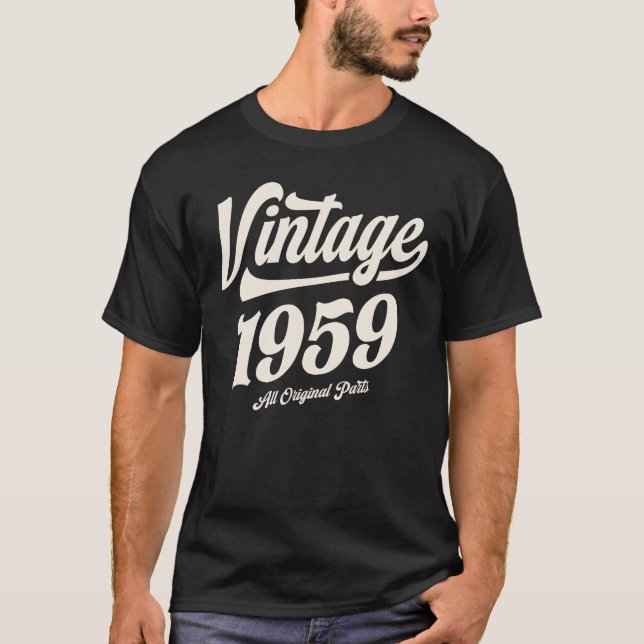 T-shirt 1959 65e Anniversaire Cadeaux 65 ans Hommes femmes (Devant)