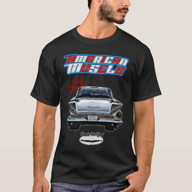 T-shirt 1959,Bel Invicta,Electra,Rockabilly,rusty car,dist (Devant)