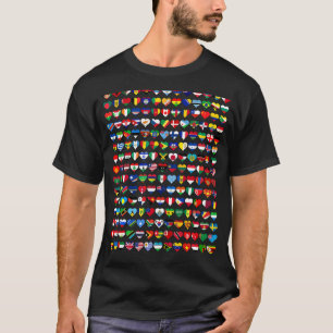 T-shirt 195 Drapeaux De Tous Les Pays Du Monde