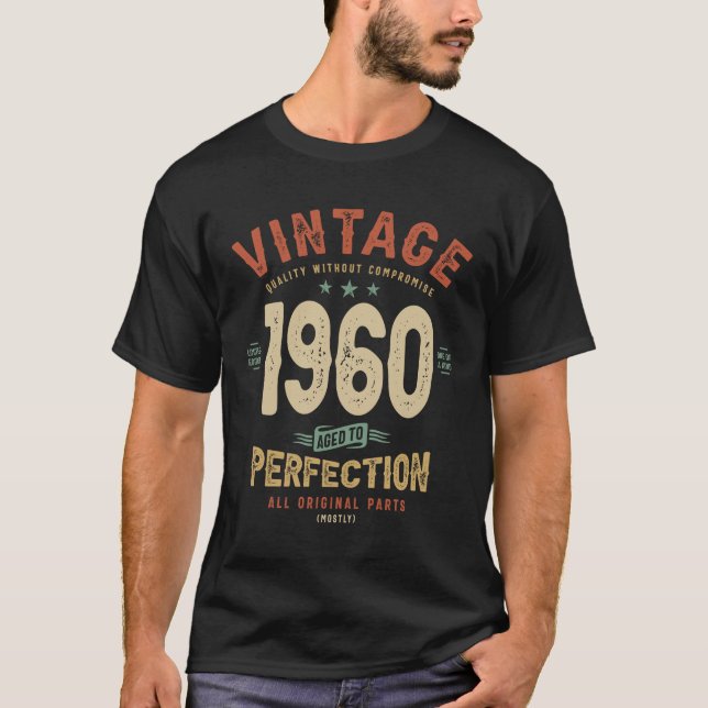 T-shirt 1960 Anniversaire De 63 Ans (Devant)