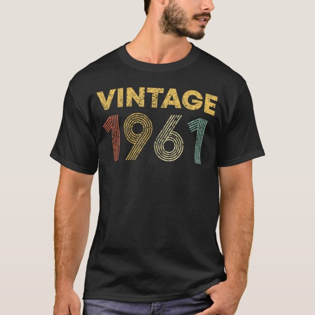 T-shirt 1961 63E Anniversaire 63 Ans (Devant)