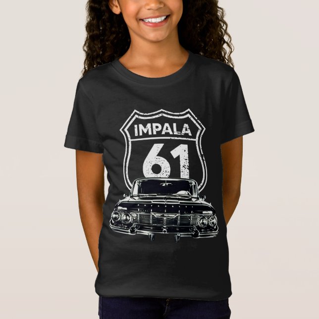T-Shirt 1961 Grill frontal Impala Chevy Vue Silhouette (Devant)