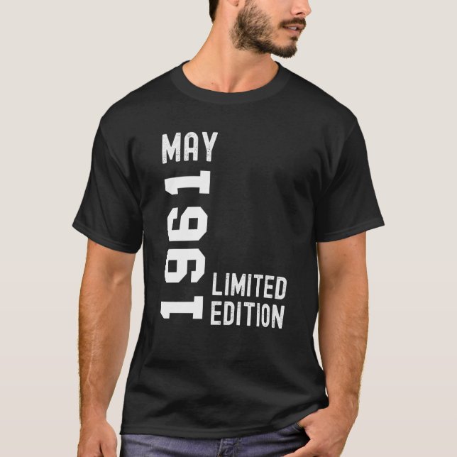T-shirt 1961 Mai Bonne fête d'anniversaire (Devant)