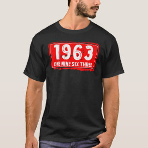 T-shirt 1963 Année de naissance pour les hommes et les fem