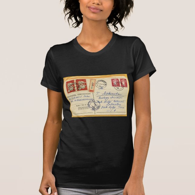 T-shirt 1963 - Oncologie Roumanie au laboratoire d'Oak (Devant)