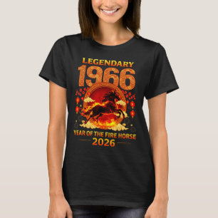 T-shirt 1966 Année du Cheval de Feu 60e Anniversaire Chino