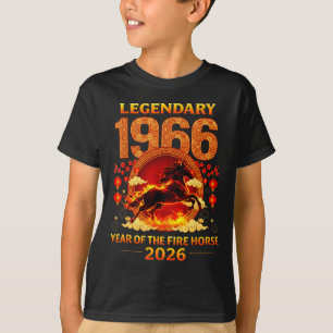 T-shirt 1966 Année du Cheval de Feu 60e Anniversaire Chino