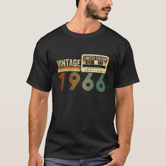 T-shirt 1966 Classique 60ème Cadeau Design pour Amusant Né (Devant)
