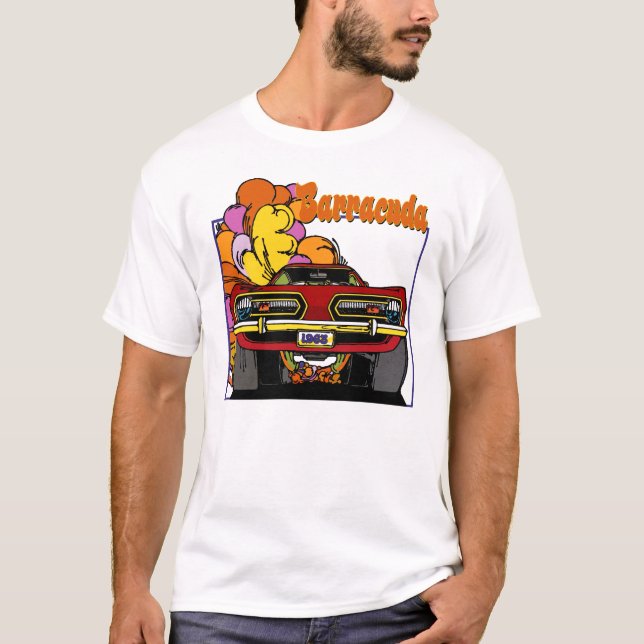 T-shirt 1968 classique de voiture de barracuda de (Devant)