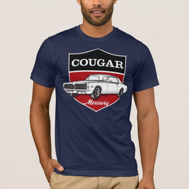 T-shirt 1968) illustrations de crête de Mercury Cougar ( (Devant)
