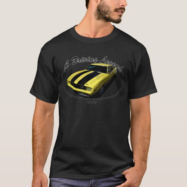T-shirt 1969_camaro_z28_yellow (Devant)