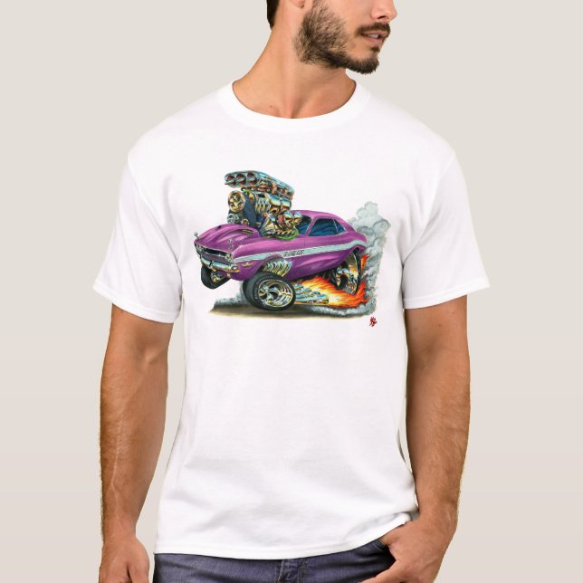 T-shirt 1970-72 voiture de pourpre de challengeur de Dodge (Devant)