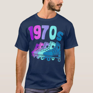 T-shirt 1970 les années 70 Disco Distressed Roller Skates 