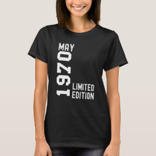 T-shirt 1970 Mai Bonne fête d'anniversaire