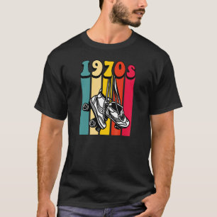 T-shirt 1970 Retro Style Vintage Hippie Disco Roller Skat