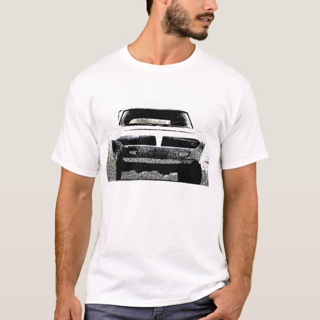T-shirt 1970 superbe de voiture d'oiseau de (Devant)