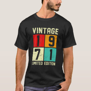 T-shirt 1971 Anniversaire Vintage 50E Anniversaire Rétro 5