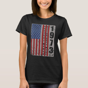 T-shirt 1973 États-Unis Drapeau Protéger les femmes Défend