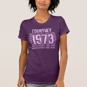 T-shirt 1973 ou toute année 50e anniversaire Cadeau viole