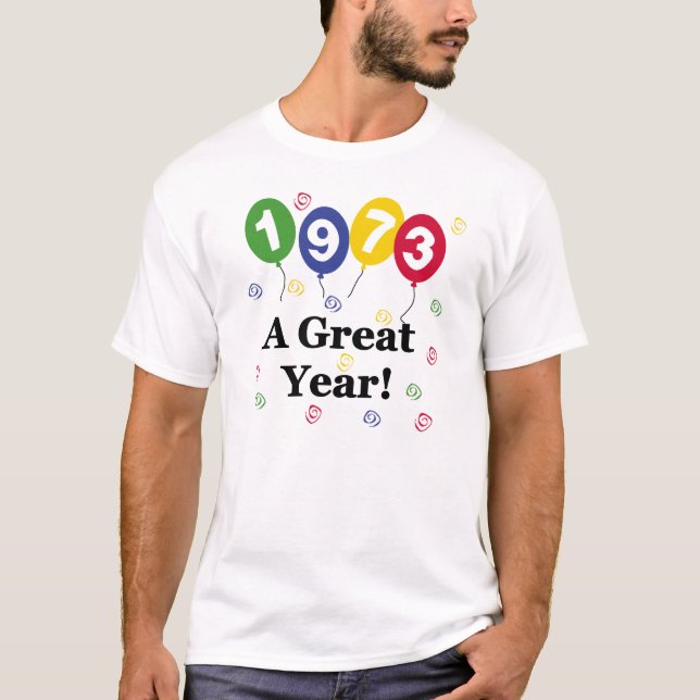 T-shirt 1973 un anniversaire de grande année (Devant)