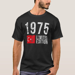 T-shirt 1975 Limited Edition Turquie avec drapeau Annivers