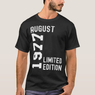 T-shirt 1977 Août Bonne fête d'anniversaire