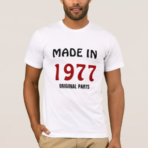 T-shirt 1977, Fabriqué en 1977, Pièces d'Origine