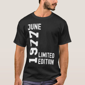 T-shirt 1977 Juin Bonne fête d'anniversaire