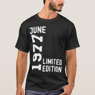 T-shirt 1977 Juin Bonne fête d'anniversaire
