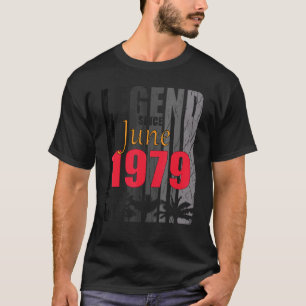 T-shirt 1979 Né En Juin Naissance Dit