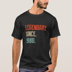 T-shirt 1980 classique Légendaire depuis 1980 anniversair