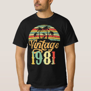 T-shirt 1981 Joyeux cadeau d'anniversaire , Vintage 1981 C