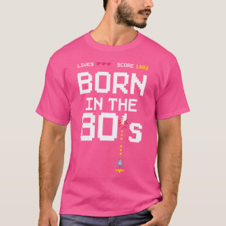 T-shirt 1982 Anniversaire Rétro Gamer Piel Né dans les ann