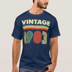 T-shirt 1983 Anniversaire Vintage Retro 38 ans Design