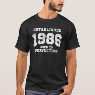 T-shirt 1986 établis âgés à la perfection