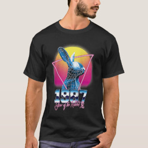 T-shirt 1987 Année du lapin chinois Zodiac Nouvel An Bi