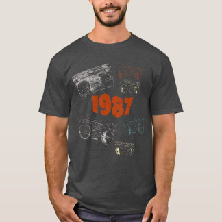 T-shirt 1987 sur la musique rétro