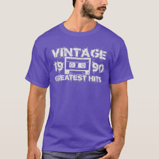 T-shirt 1990 Plus grands succès Vintage blanc