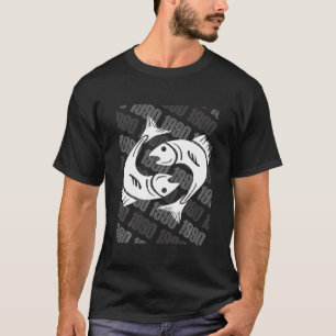 T-shirt 1990 Zodiac Cadeau Horoscope Poissons