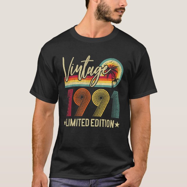 T-shirt 1991 31e anniversaire 31 ans sac (Devant)