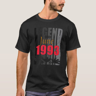 T-shirt 1993 Né En Juin Naissance Dit